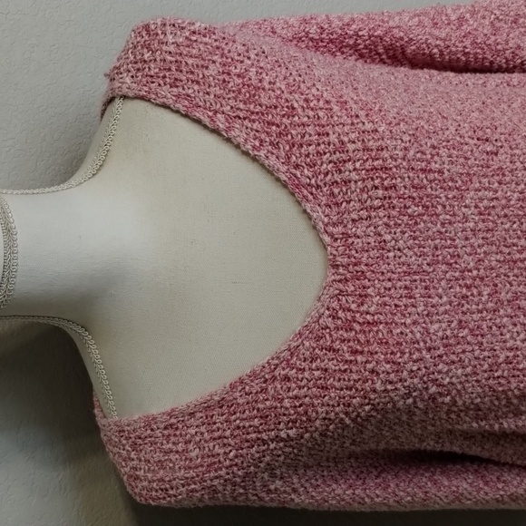 Chico's sweater raspberry pink and white dolman style size 3 XL 16 - Picture 2 of 10